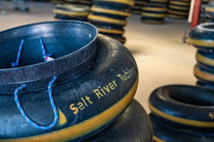 a blue pot on a table